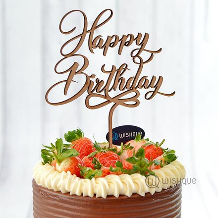 HAPPY BIRTHDAY Wooden Cake Topper