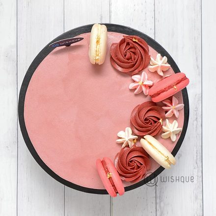 Heavenly Mauve Ribbon Cake