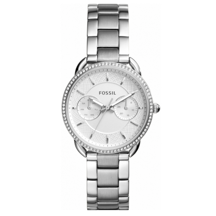 Fossil ES4262 Tailor Silver Tone Dial Stainless Steel Bracelet Women's