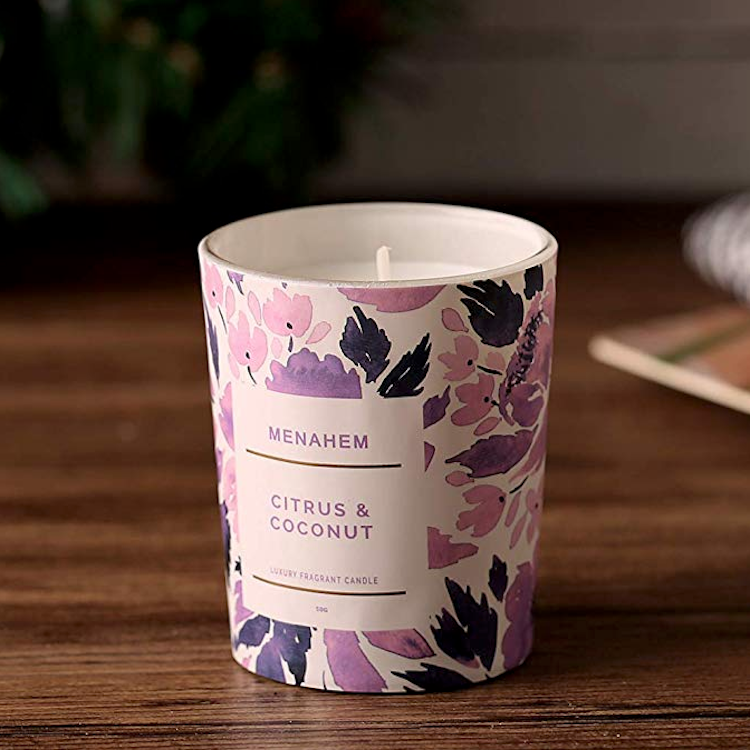 Luxury Essential Oil Scented Candle Citrus And Coconut Wishque