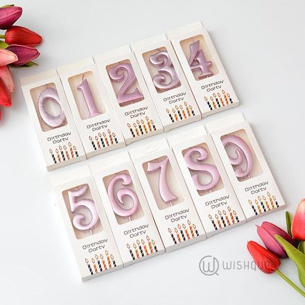 Number Candle - Orchid