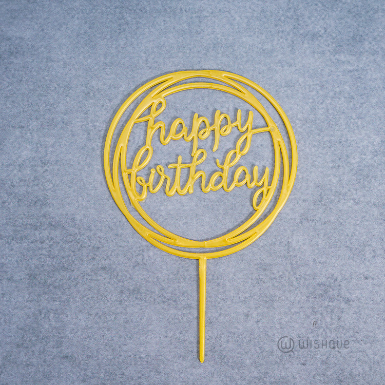 Gold Birthday Cake Topper Wishque Sri Lanka's Premium