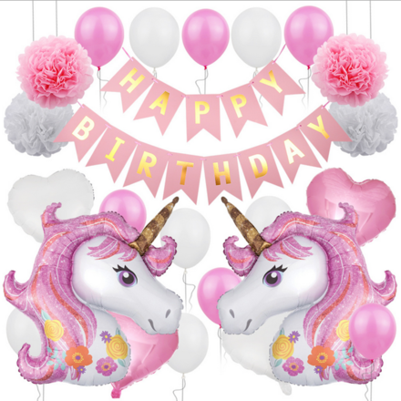 Fairy And Unicorn Celebration Theme Party Decor Set