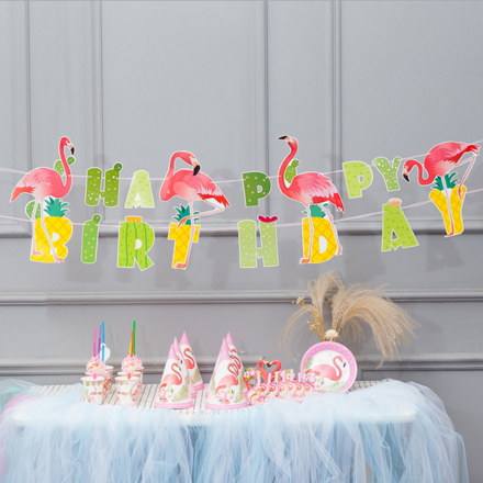 Flamingo Theme 6 People Party Accessory Set