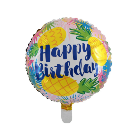 Happy Birthday Pineapple Foil Balloon