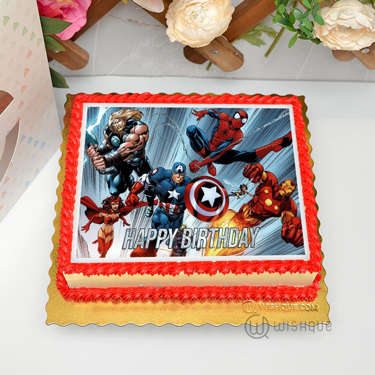 Captain America Photo Cake | Freedom Bakery
