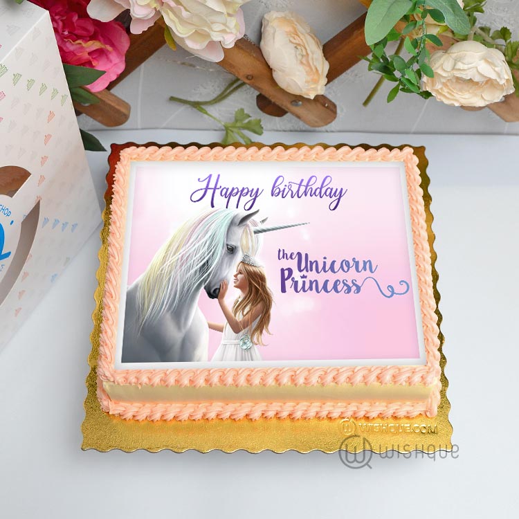 the unicorn princess edible print cake 15kg wishque sri lankas