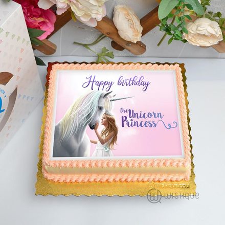 The Unicorn Princess Edible Print Cake 1.5Kg