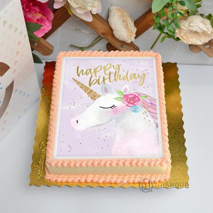 Unicorn Edible Print Cake 1.5Kg