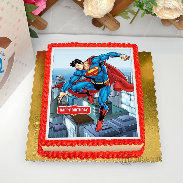 Superman The Hero's Journey Edible Print Cake  - Wishque | Sri Lanka's  Premium Online Shop! Send Gifts to Sri Lanka