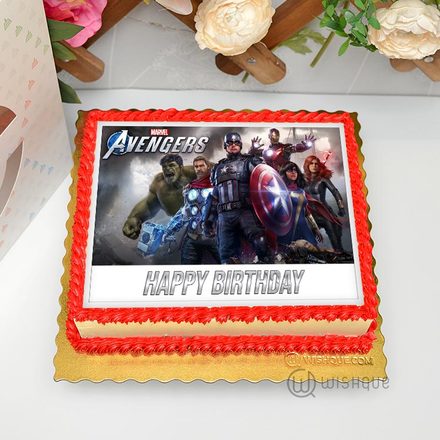 Marvel Super Heroes Edible Print Cake 1.5Kg