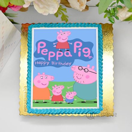 Peppa Pig Edible Print Cake 1.5Kg