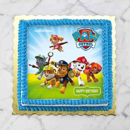 Paw Patrol Six Brave Puppies Edible Print Cake 1Kg