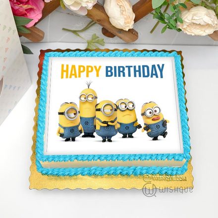 Minions The Despicable Me Edible Print Cake 1.5Kg