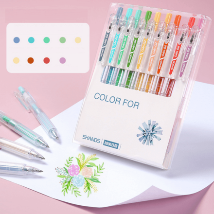 Multicolour Gel Pen Set - Blue Shades