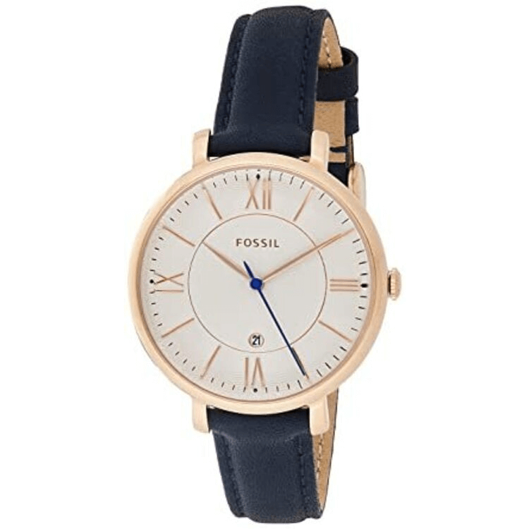 Fossil Women's ES3843 Jacqueline Analog Quartz Blue Watch Wishque