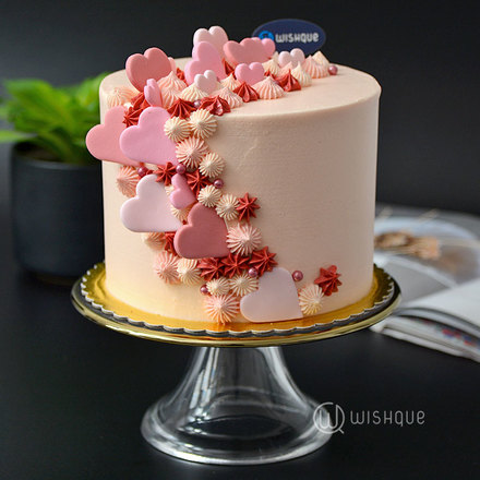 Shimmer Rose Buttercream Ribbon Cake