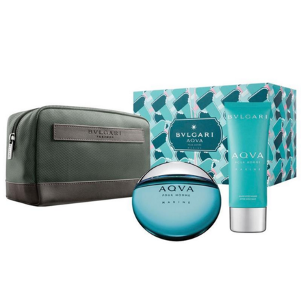 Bvlgari Aqva Marine Pour Homme For Men Eau de Toilette 100ml 3 Piece Set