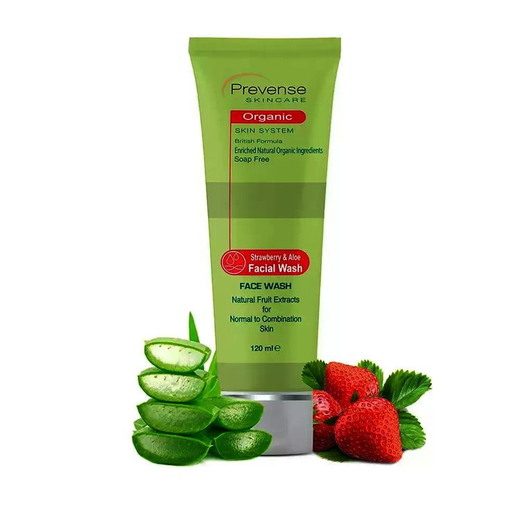 Prevense Strawberry & Aloe Facial Wash For Normal To Combination Skin