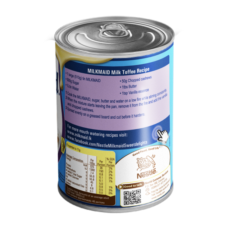 MILKMAID Sweetened Condensed Milk 510g Wishque Sri Lanka's Premium