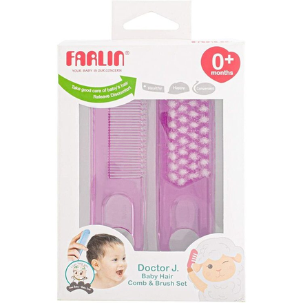 Farlin Comb & Brush Set Pink