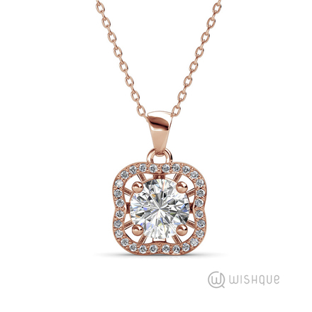 Royal Pledge Pendant With Cloe Crystals Rose-Gold Plated