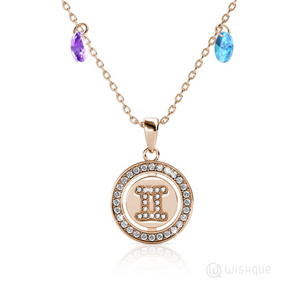 Symbolic Pirates Pendant  With Cloe Crystals Rose-Gold Plated