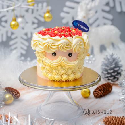 Mini Santa Buttercream Ribbon Cake