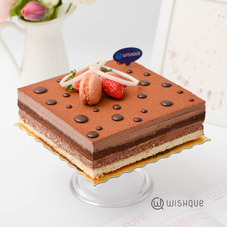 Classic French Chocolate Truffle Spray Cake WishQue Signature Cakes