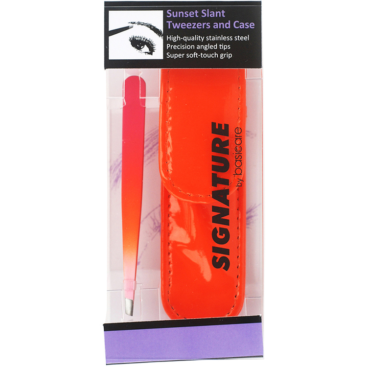 Basicare Signature Sunset Slant Tweezers And Case Wishque Sri Lanka