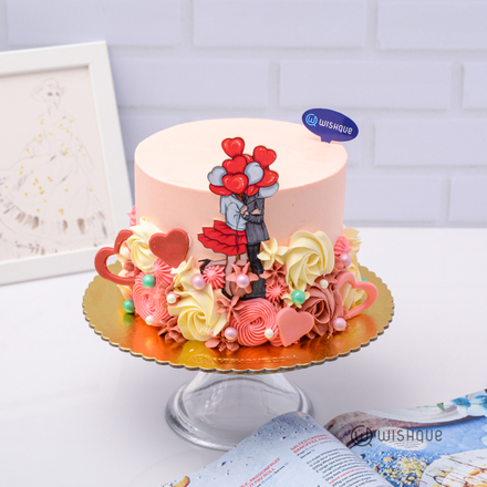 Love Blossoms Chocolate Cake