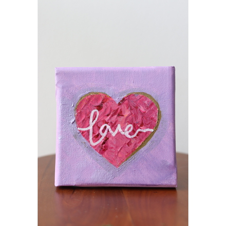 Love Hand Painted Abstract Table Art