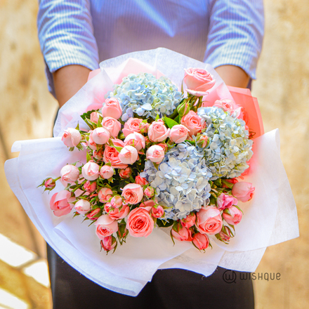 Pink Sky Hydrangea Bouquet