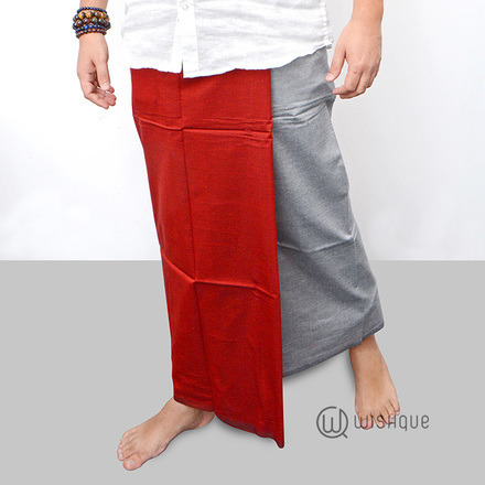 Red & Grey Handloom Sarong
