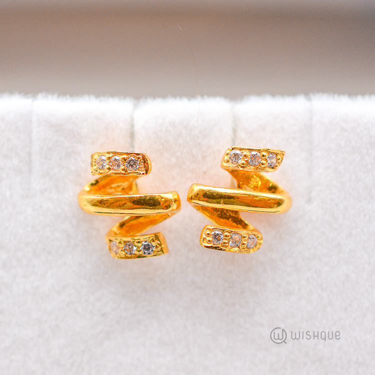 22kt Gold Spiral Earring Set Wishque Sri Lanka's Premium Online