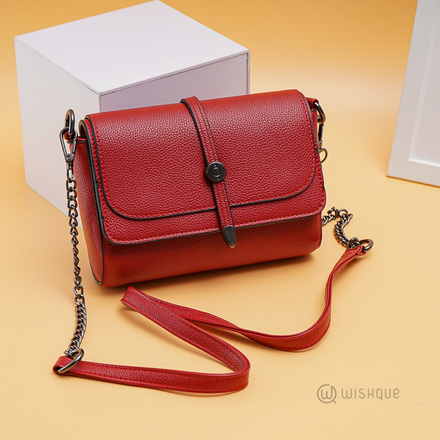 Front Clutch Red Crossbody Bag