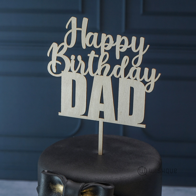 Wishes You Happy Birthday Dad Photo Cake With Name Images