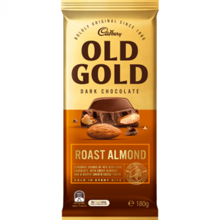 Cadbury Old Gold Dark Chocolate Roast Almond 180g
