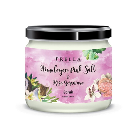 Frella Himalayan Pink Salt & Rose Geranium Scrub