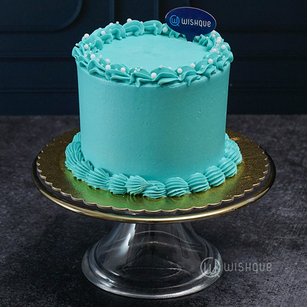 Cyan Mini Buttercream Ribbon Cake