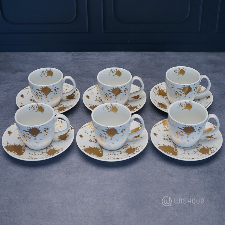 Gold Drop 12 Pcs Dankotuwa Porcelain Tea Set Wishque Sri Lanka's