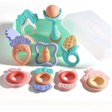 Baby Molar Teeth Soother Sterilizable Rattle Set