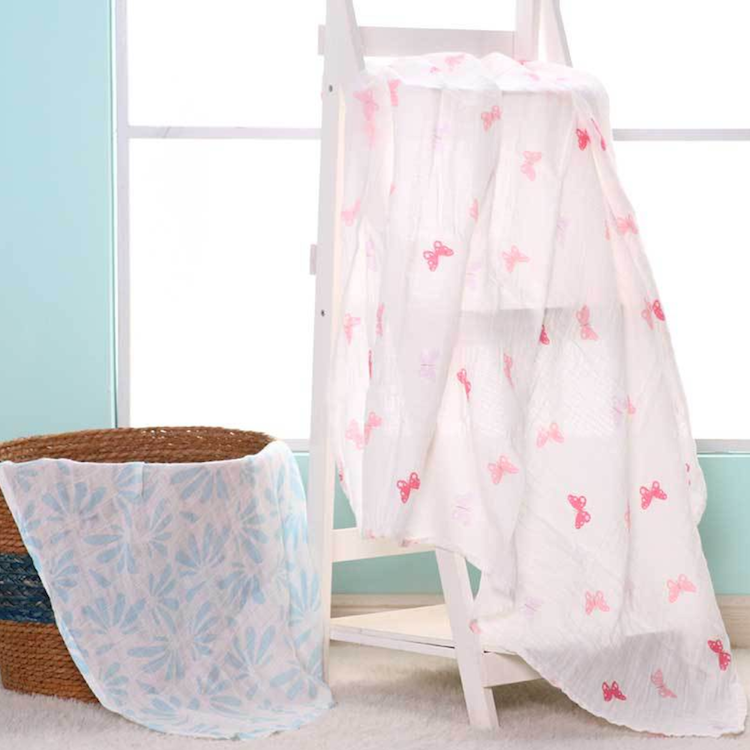 Butterfly Cotton Muslin Baby Blanket Wishque Sri Lanka's Premium