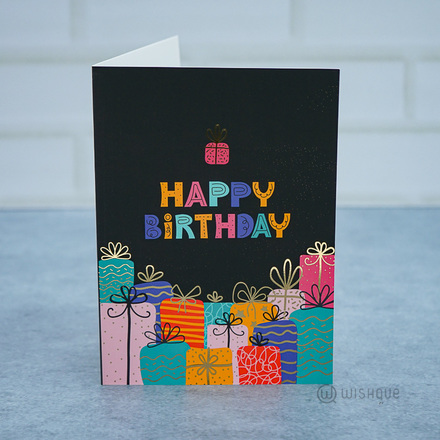 Birthday Gifts Gold Foil Greeting card