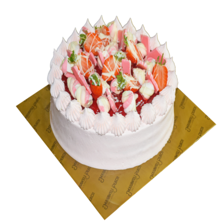 Strawberry Rocky Road Cake