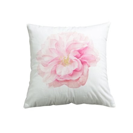 Cotton Printed Decorative Cushion Rose