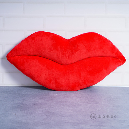 Red Lips Plush Cushion