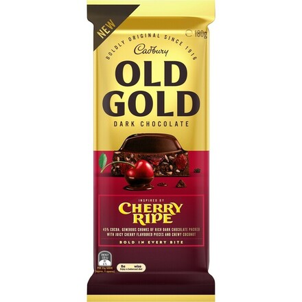 Cadbury Old Gold Cherry Ripe Block 180g