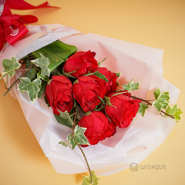 Seven Red Rose Bouquet