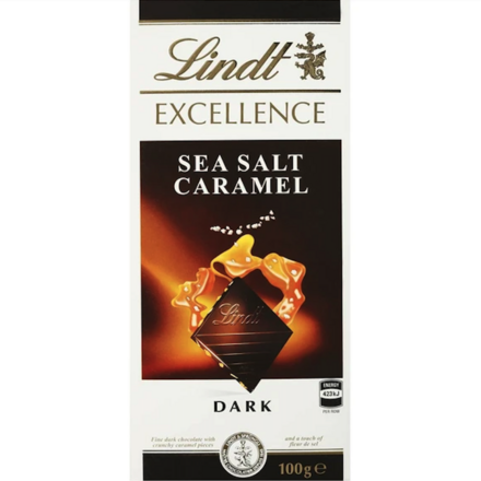 Lindt Excellence Sea Salt Caramel Dark Chocolate 100g